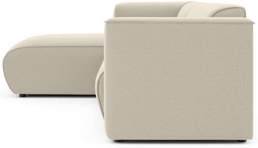 INOSIGN Hoekbank MERID L-vorm (257 cm) tijdloos & stijlvol ontwerp Uitgebreid gepolsterd in cord chenille en structuur