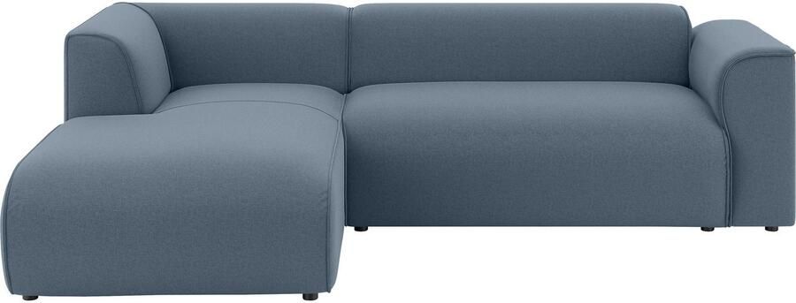 INOSIGN Hoekbank MERID L-vorm (257 cm) tijdloos & stijlvol ontwerp Uitgebreid gepolsterd in cord chenille en structuur - Foto 4