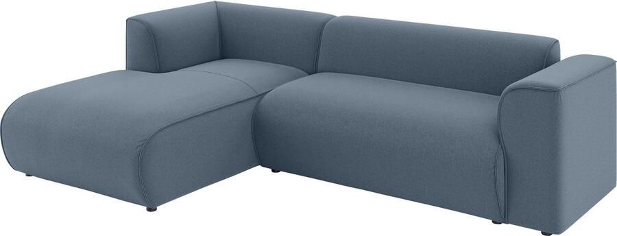 INOSIGN Hoekbank MERID L-vorm (257 cm) tijdloos & stijlvol ontwerp Uitgebreid gepolsterd in cord chenille en structuur - Foto 3