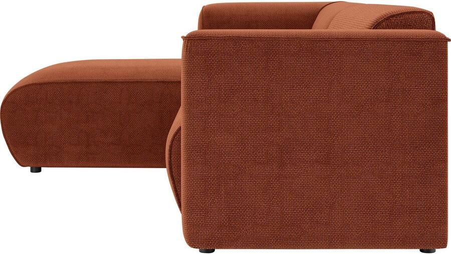 INOSIGN Hoekbank MERID L-vorm (257 cm) tijdloos & stijlvol ontwerp Uitgebreid gepolsterd in cord chenille en structuur