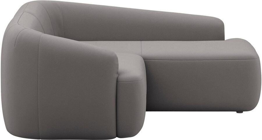 INOSIGN Hoekbank Nergal compacte afmetingen Breedte 216cm organisch design L-vorm Modern ontwerp eenvoudige uitstraling stijlvolle blikvanger in de woonkamer - Foto 2