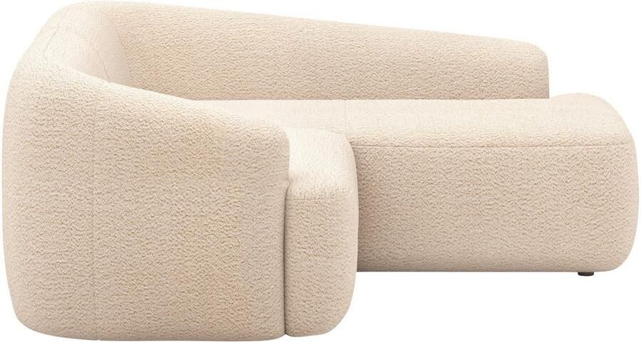 INOSIGN Hoekbank Nergal compacte afmetingen Breedte 216cm organisch design L-vorm Modern ontwerp eenvoudige uitstraling stijlvolle blikvanger in de woonkamer - Foto 3