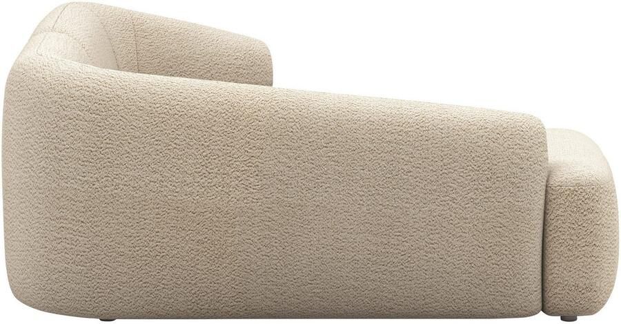 INOSIGN Hoekbank Nergal compacte afmetingen Breedte 216cm organisch design L-vorm Modern ontwerp eenvoudige uitstraling stijlvolle blikvanger in de woonkamer - Foto 3