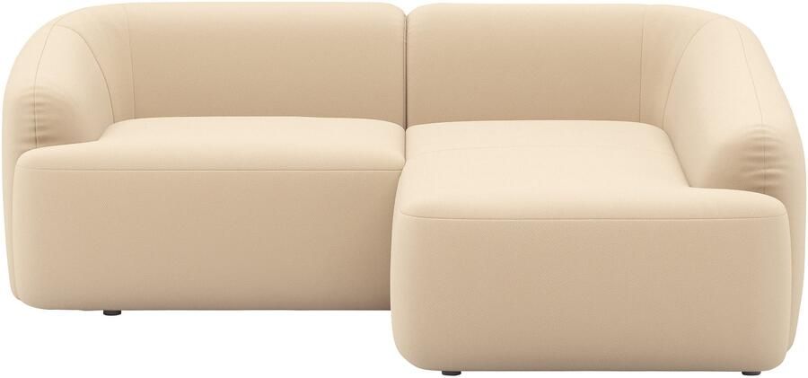 INOSIGN Hoekbank Nergal compacte afmetingen Breedte 216cm organisch design L-vorm Modern ontwerp eenvoudige uitstraling stijlvolle blikvanger in de woonkamer - Foto 6