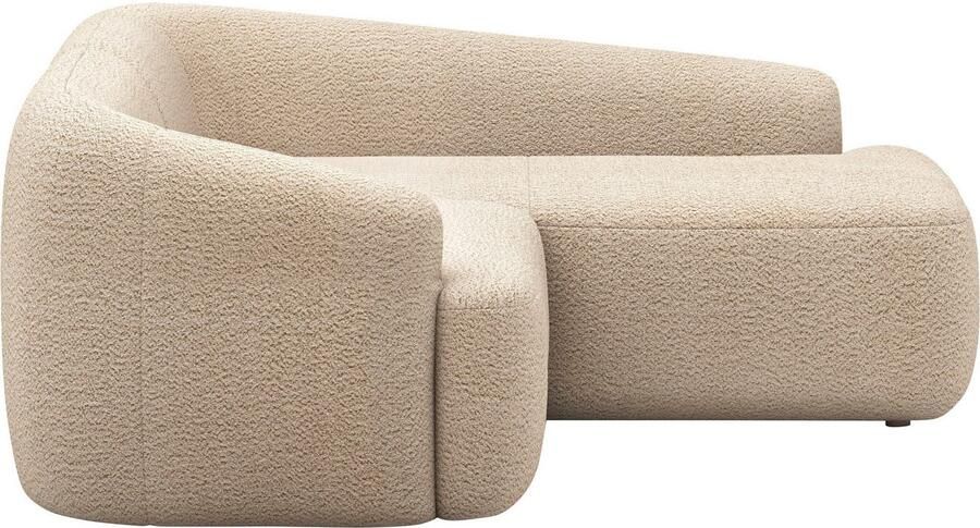 INOSIGN Hoekbank Nergal compacte afmetingen Breedte 216cm organisch design L-vorm Modern ontwerp eenvoudige uitstraling stijlvolle blikvanger in de woonkamer - Foto 2