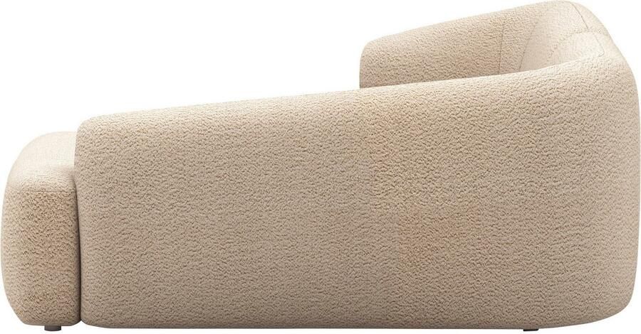 INOSIGN Hoekbank Nergal compacte afmetingen Breedte 216cm organisch design L-vorm Modern ontwerp eenvoudige uitstraling stijlvolle blikvanger in de woonkamer - Foto 3