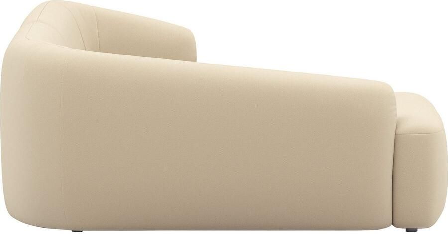 INOSIGN Hoekbank Nergal compacte afmetingen Breedte 216cm organisch design L-vorm Modern ontwerp eenvoudige uitstraling stijlvolle blikvanger in de woonkamer - Foto 3