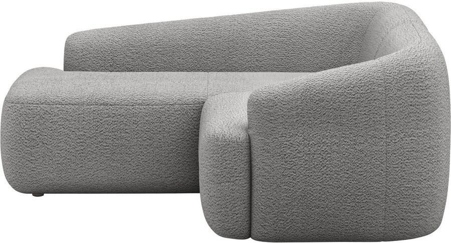 INOSIGN Hoekbank Nergal compacte afmetingen Breedte 216cm organisch design L-vorm Modern ontwerp eenvoudige uitstraling stijlvolle blikvanger in de woonkamer - Foto 2