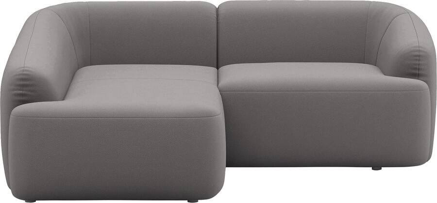 INOSIGN Hoekbank Nergal compacte afmetingen Breedte 216cm organisch design L-vorm Modern ontwerp eenvoudige uitstraling stijlvolle blikvanger in de woonkamer - Foto 5