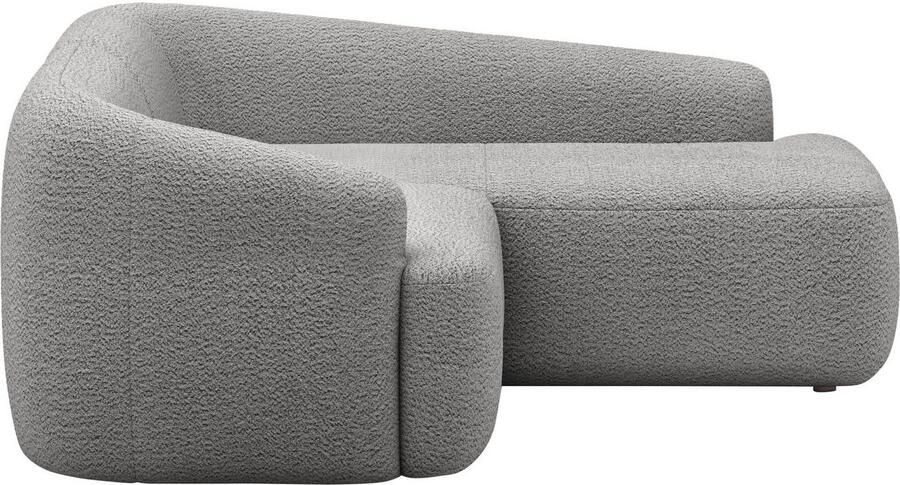 INOSIGN Hoekbank Nergal compacte afmetingen Breedte 216cm organisch design L-vorm Modern ontwerp eenvoudige uitstraling stijlvolle blikvanger in de woonkamer - Foto 2