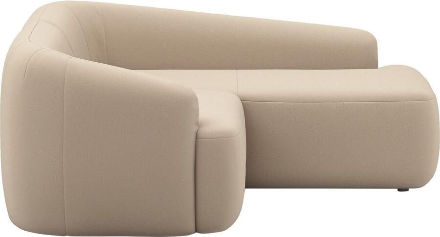 INOSIGN Hoekbank Nergal compacte afmetingen Breedte 216cm organisch design L-vorm Modern ontwerp eenvoudige uitstraling stijlvolle blikvanger in de woonkamer - Foto 2