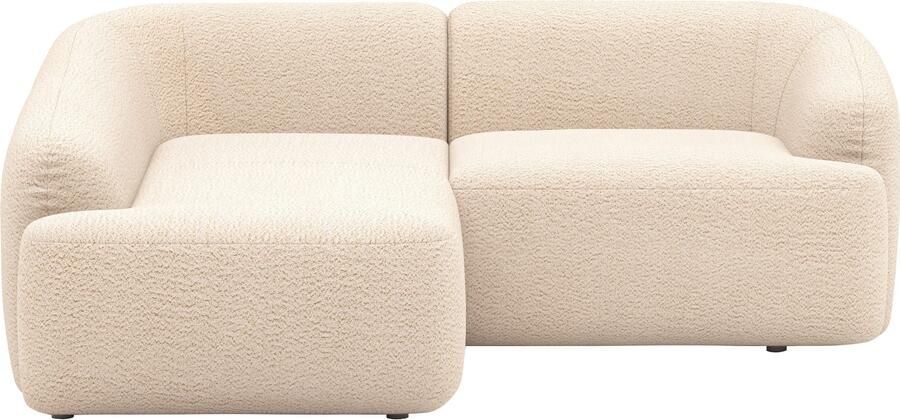 INOSIGN Hoekbank Nergal compacte afmetingen Breedte 216cm organisch design L-vorm Modern ontwerp eenvoudige uitstraling stijlvolle blikvanger in de woonkamer - Foto 6