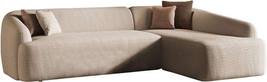 INOSIGN Hoekbank Nergal organisch design Breedte 296cm L-vorm Modern ontwerp eenvoudige uitstraling stijlvolle blikvanger in de woonkamer - Foto 4