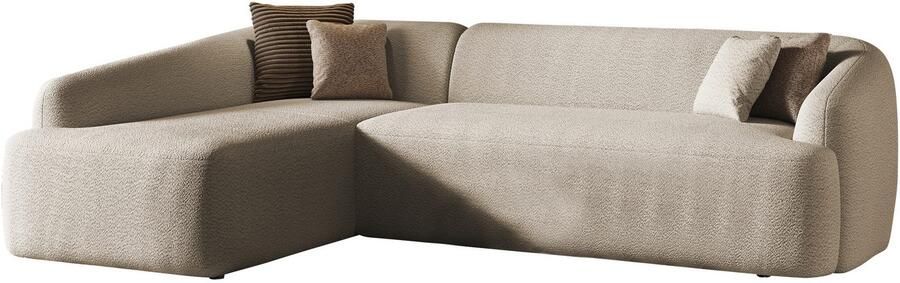 INOSIGN Hoekbank Nergal organisch design Breedte 296cm L-vorm Modern ontwerp eenvoudige uitstraling stijlvolle blikvanger in de woonkamer - Foto 4