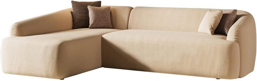 INOSIGN Hoekbank Nergal organisch design Breedte 296cm L-vorm Modern ontwerp eenvoudige uitstraling stijlvolle blikvanger in de woonkamer - Foto 4