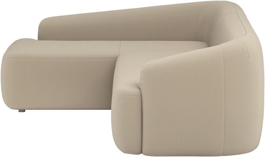 INOSIGN Hoekbank Nergal organisch design Breedte 296cm L-vorm Modern ontwerp eenvoudige uitstraling stijlvolle blikvanger in de woonkamer - Foto 2