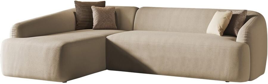 INOSIGN Hoekbank Nergal organisch design Breedte 296cm L-vorm Modern ontwerp eenvoudige uitstraling stijlvolle blikvanger in de woonkamer - Foto 4