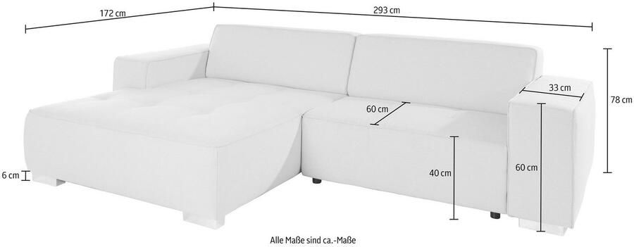 INOSIGN Hoekbank Sapporo L-vorm naar keuze slaapfunctie of verstelbare zitdiepte binnenvering - Foto 3