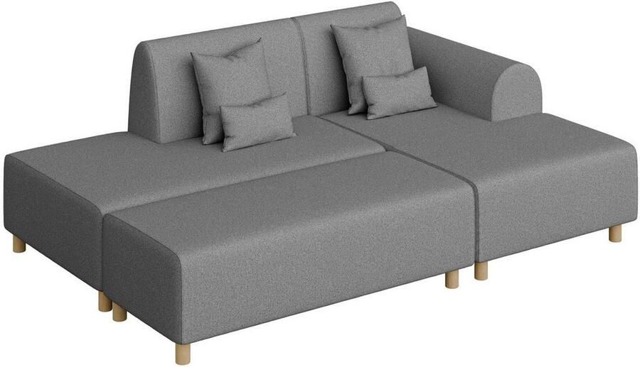 INOSIGN Hoekbank Suyala L-vorm met poef - Foto 2