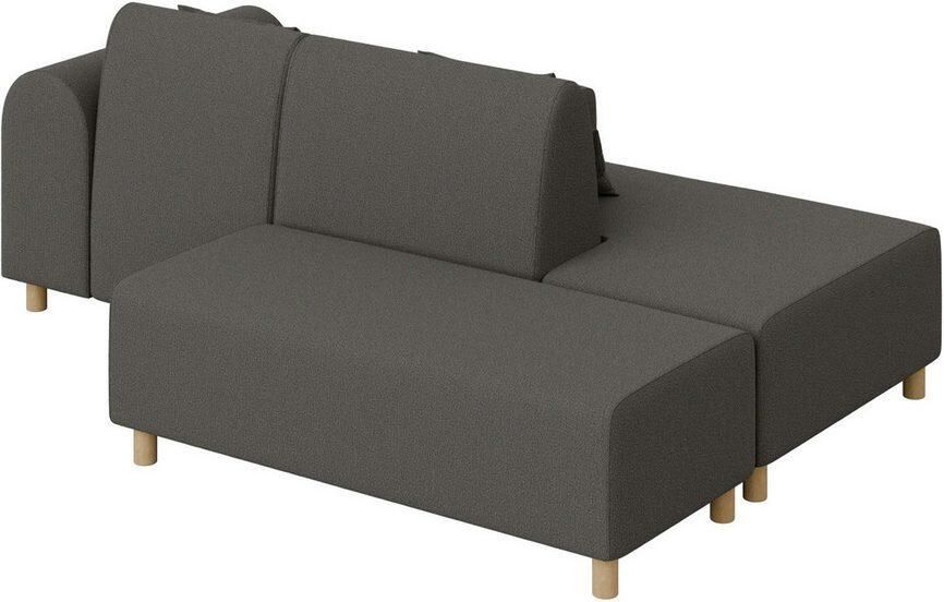 INOSIGN Hoekbank Suyala L-vorm met poef