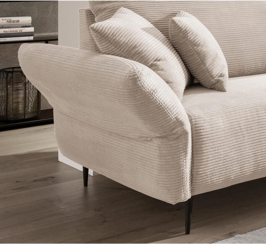 INOSIGN Hoekbank Vanilla L-vorm Armleuningfunctie