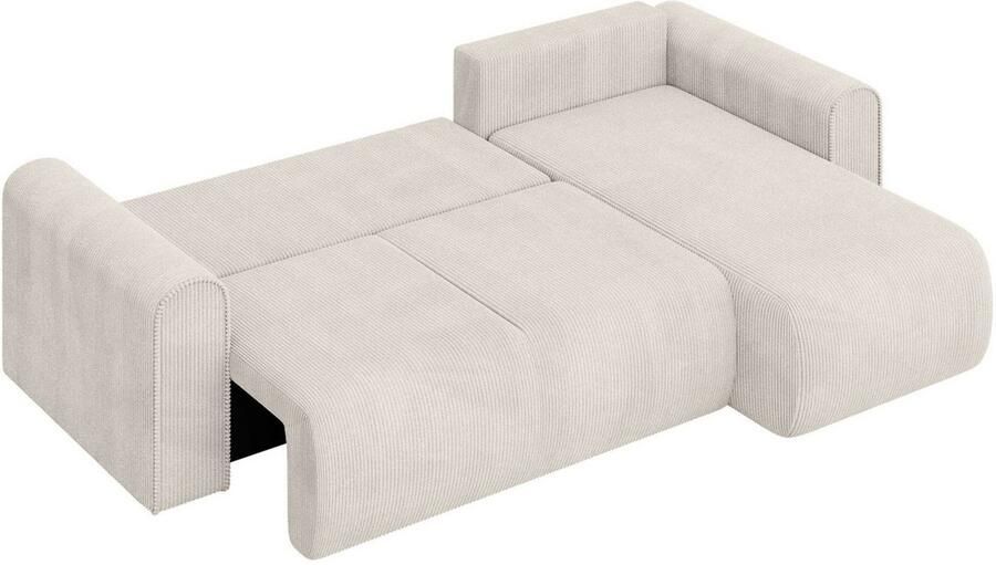 INOSIGN Hoekbank Zacharia optioneel slaapbank met opbergruimte B D H 250 166 86 cm L-vorm met golfondersteuning recamière aan beide zijden te monteren - Foto 5