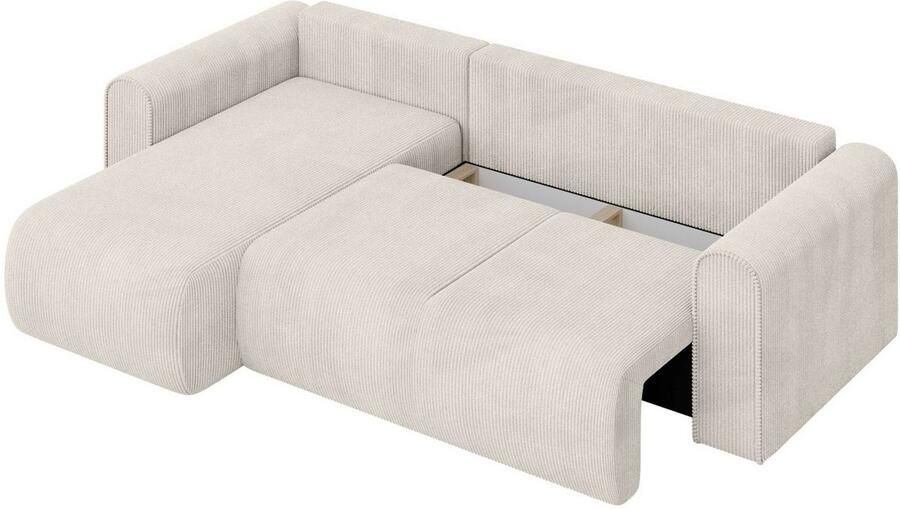 INOSIGN Hoekbank Zacharia optioneel slaapbank met opbergruimte B D H 250 166 86 cm L-vorm met golfondersteuning recamière aan beide zijden te monteren - Foto 6