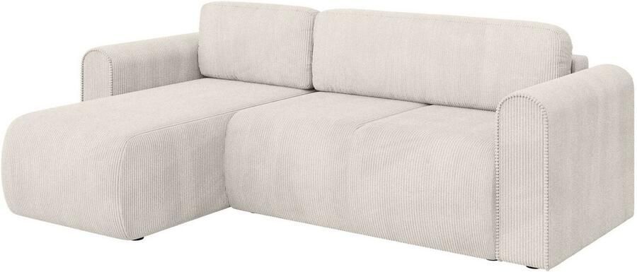 INOSIGN Hoekbank Zacharia optioneel slaapbank met opbergruimte B D H 250 166 86 cm L-vorm met golfondersteuning recamière aan beide zijden te monteren - Foto 9