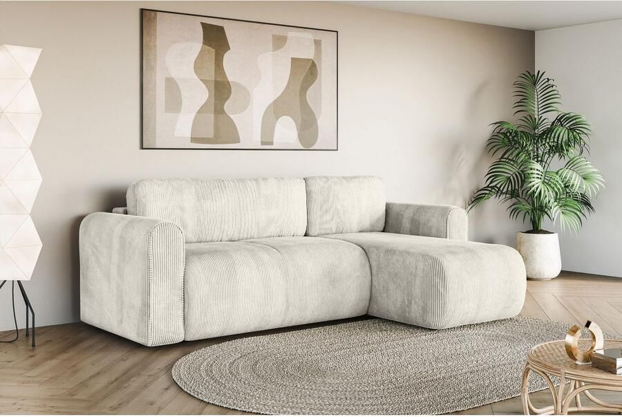 INOSIGN Hoekbank Zacharia optioneel slaapbank met opbergruimte B D H 250 166 86 cm L-vorm met golfondersteuning recamière aan beide zijden te monteren - Foto 2