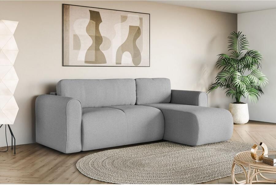 INOSIGN Hoekbank Zacharia optioneel slaapbank met opbergruimte B D H 250 166 86 cm L-vorm met golfondersteuning recamière aan beide zijden te monteren - Foto 2