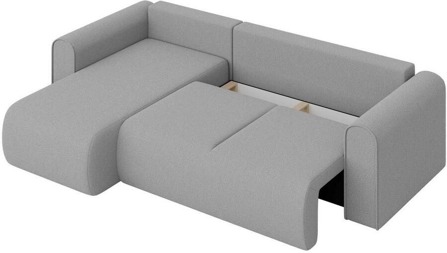 INOSIGN Hoekbank Zacharia optioneel slaapbank met opbergruimte B D H 250 166 86 cm L-vorm met golfondersteuning recamière aan beide zijden te monteren - Foto 5