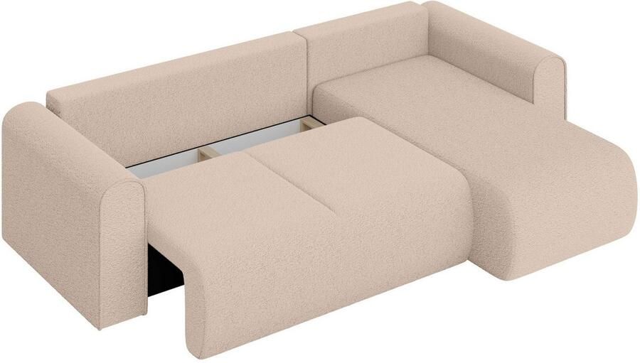 INOSIGN Hoekbank Zacharia optioneel slaapbank met opbergruimte B D H 250 166 86 cm L-vorm met golfondersteuning recamière aan beide zijden te monteren - Foto 5