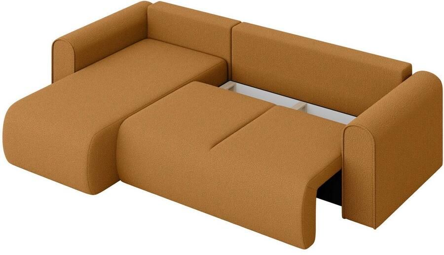 INOSIGN Hoekbank Zacharia optioneel slaapbank met opbergruimte B D H 250 166 86 cm L-vorm met golfondersteuning recamière aan beide zijden te monteren - Foto 5