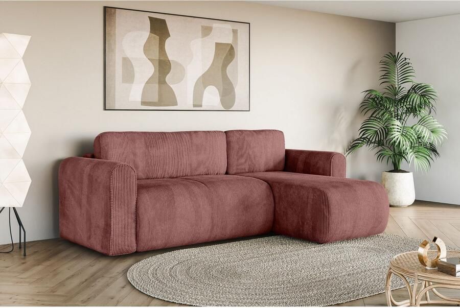 INOSIGN Hoekbank Zacharia optioneel slaapbank met opbergruimte B D H 250 166 86 cm L-vorm met golfondersteuning recamière aan beide zijden te monteren - Foto 2