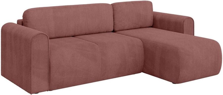 INOSIGN Hoekbank Zacharia optioneel slaapbank met opbergruimte B D H 250 166 86 cm L-vorm met golfondersteuning recamière aan beide zijden te monteren - Foto 5