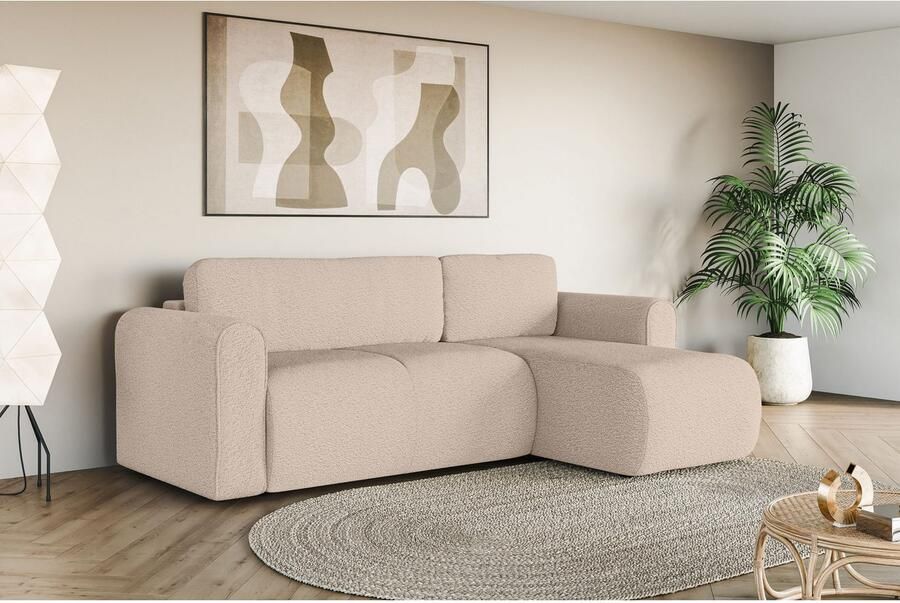 INOSIGN Hoekbank Zacharia optioneel slaapbank met opbergruimte B D H 250 166 86 cm L-vorm met golfondersteuning recamière aan beide zijden te monteren - Foto 2