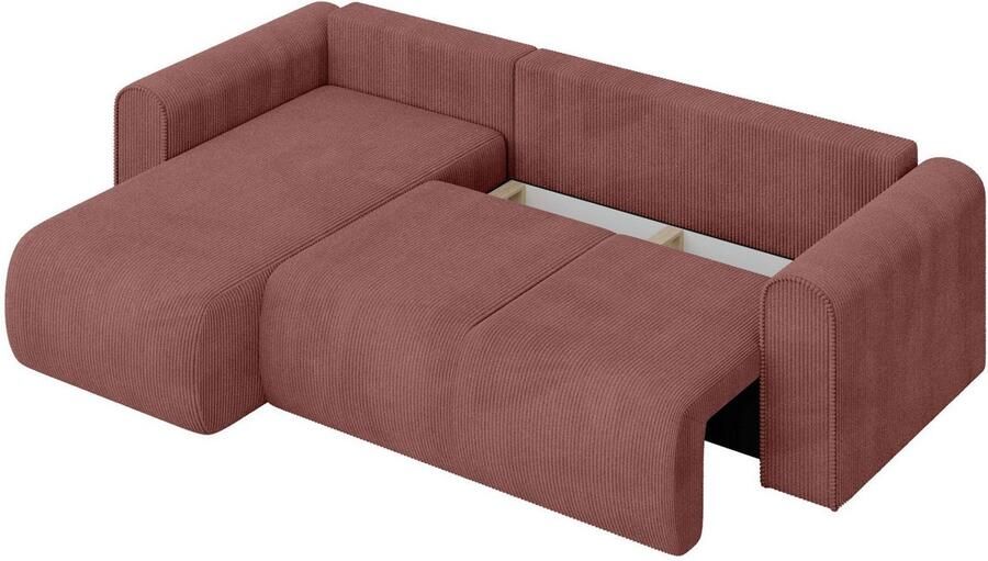 INOSIGN Hoekbank Zacharia optioneel slaapbank met opbergruimte B D H 250 166 86 cm L-vorm met golfondersteuning recamière aan beide zijden te monteren - Foto 6
