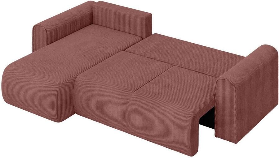INOSIGN Hoekbank Zacharia optioneel slaapbank met opbergruimte B D H 250 166 86 cm L-vorm met golfondersteuning recamière aan beide zijden te monteren - Foto 7