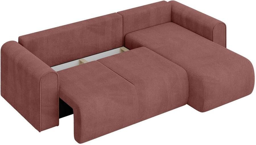 INOSIGN Hoekbank Zacharia optioneel slaapbank met opbergruimte B D H 250 166 86 cm L-vorm met golfondersteuning recamière aan beide zijden te monteren - Foto 8