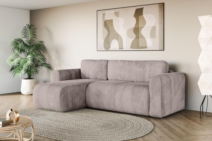 INOSIGN Hoekbank Zacharia optioneel slaapbank met opbergruimte B D H 250 166 86 cm L-vorm met golfondersteuning recamière aan beide zijden te monteren - Foto 15