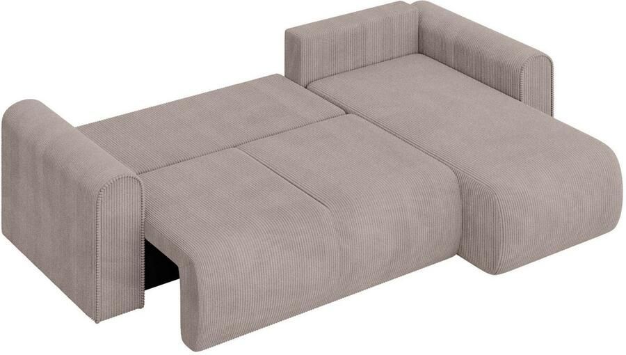 INOSIGN Hoekbank Zacharia optioneel slaapbank met opbergruimte B D H 250 166 86 cm L-vorm met golfondersteuning recamière aan beide zijden te monteren - Foto 6