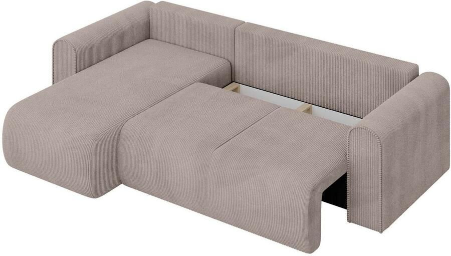 INOSIGN Hoekbank Zacharia optioneel slaapbank met opbergruimte B D H 250 166 86 cm L-vorm met golfondersteuning recamière aan beide zijden te monteren - Foto 5