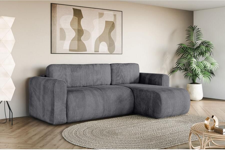INOSIGN Hoekbank Zacharia optioneel slaapbank met opbergruimte B D H 250 166 86 cm L-vorm met golfondersteuning recamière aan beide zijden te monteren - Foto 2