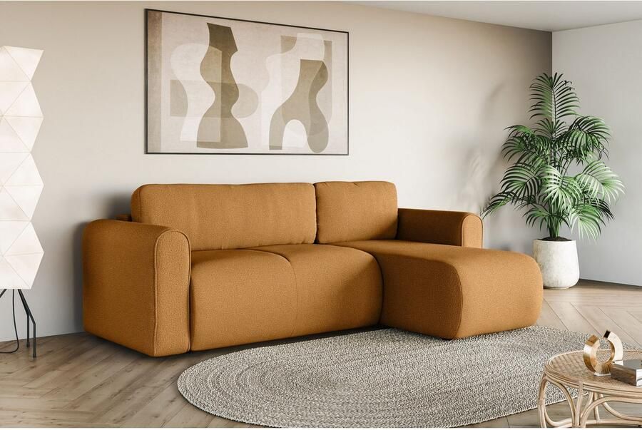 INOSIGN Hoekbank Zacharia optioneel slaapbank met opbergruimte B D H 250 166 86 cm L-vorm met golfondersteuning recamière aan beide zijden te monteren - Foto 2