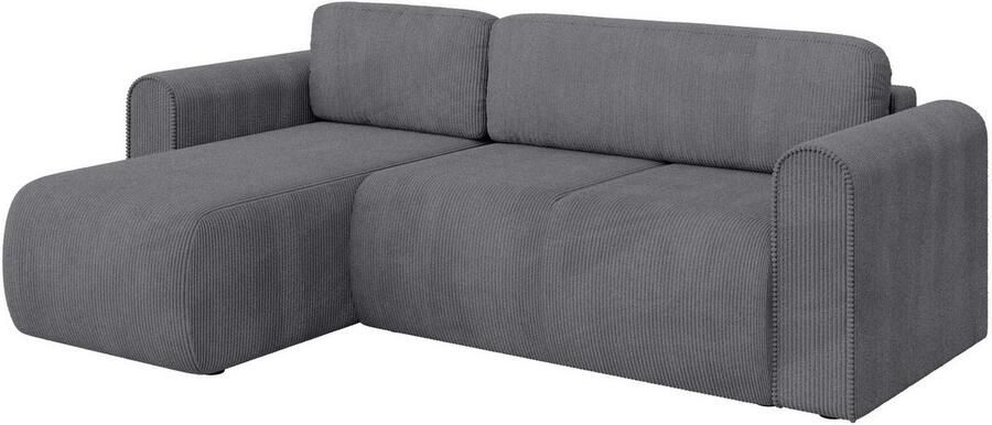 INOSIGN Hoekbank Zacharia optioneel slaapbank met opbergruimte B D H 250 166 86 cm L-vorm met golfondersteuning recamière aan beide zijden te monteren - Foto 9