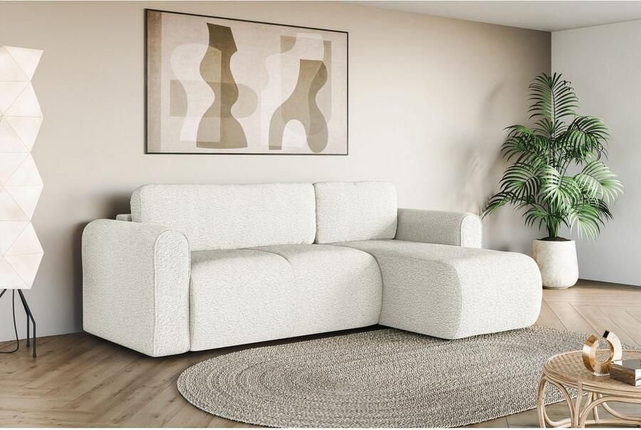 INOSIGN Hoekbank Zacharia optioneel slaapbank met opbergruimte B D H 250 166 86 cm L-vorm met golfondersteuning recamière aan beide zijden te monteren - Foto 2