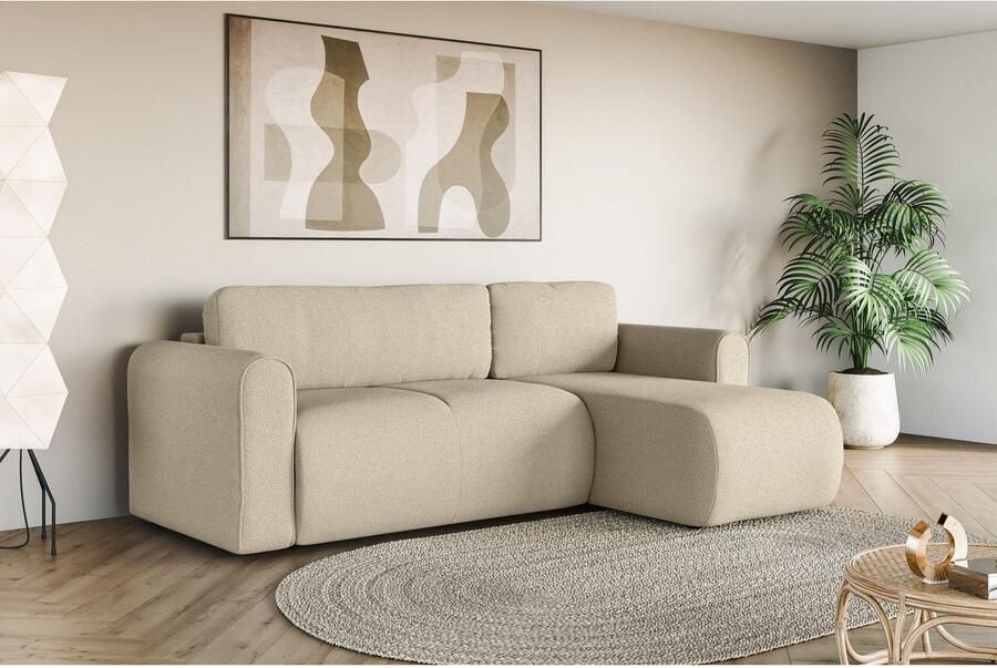 INOSIGN Hoekbank Zacharia optioneel slaapbank met opbergruimte B D H 250 166 86 cm L-vorm met golfondersteuning recamière aan beide zijden te monteren - Foto 2