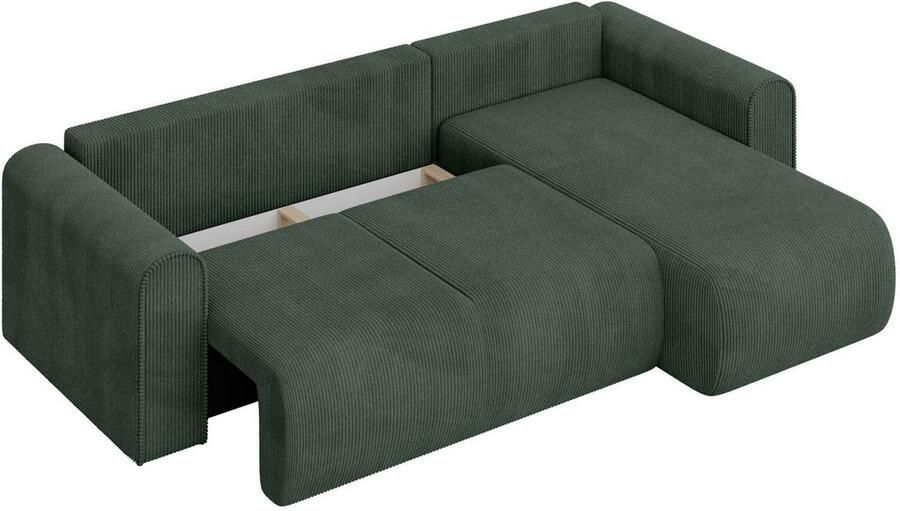 INOSIGN Hoekbank Zacharia optioneel slaapbank met opbergruimte B D H 250 166 86 cm L-vorm met golfondersteuning recamière aan beide zijden te monteren - Foto 5