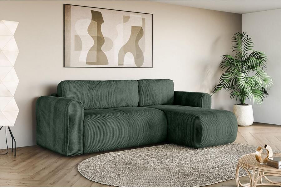 INOSIGN Hoekbank Zacharia optioneel slaapbank met opbergruimte B D H 250 166 86 cm L-vorm met golfondersteuning recamière aan beide zijden te monteren - Foto 2