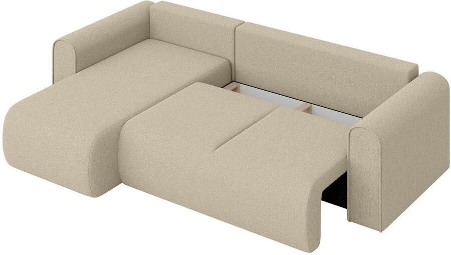 INOSIGN Hoekbank Zacharia optioneel slaapbank met opbergruimte B D H 250 166 86 cm L-vorm met golfondersteuning recamière aan beide zijden te monteren - Foto 7